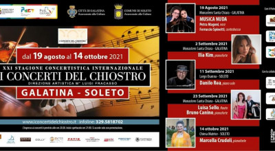 XXI stagione concertistica internazionale I Concerti del chiostro - Direzione...