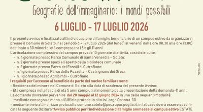 AVVISO PUBBLICO per l’acquisizione delle iscrizioni al Campus estivo Est...