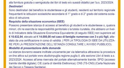 AVVISO PER L’ASSEGNAZIONE DEL BENEFICIO RELATIVO ALLA FORNITURA GRATUITA O ...