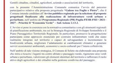 Galene tra Foglie e Pietre Progetto di infrastrutturazione verde per la...