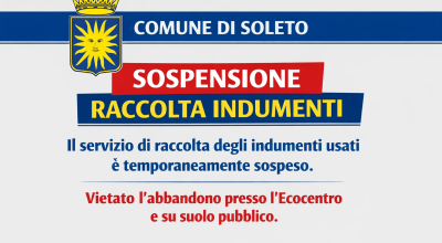 Avviso alla cittadinanza – Sospensione del servizio di raccolta indumenti