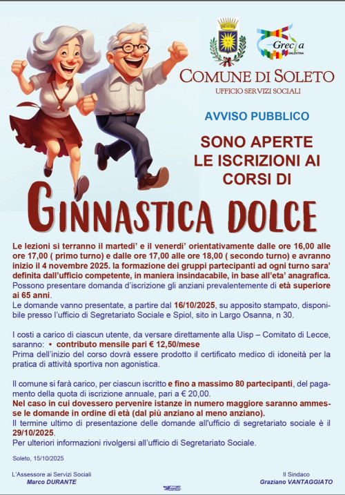 Corsi di ginnastica dolce