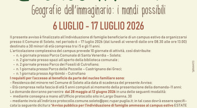 AVVISO PUBBLICO per l&rsquo;acquisizione delle iscrizioni al Campus estivo &l...