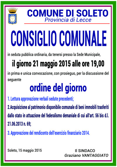 CONSIGLIO COMUNALE