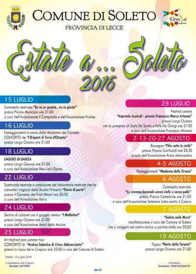 PROGRAMMA ESTIVO EVENTI