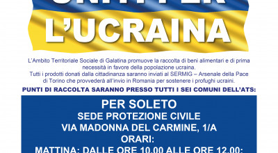 UNITI PER L'UCRAINA - RACCOLTA BENI DI PRIMA NECESSITA' 