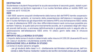 BORSE DI STUDIO 2021/2022  : AVVISO PER L’ASSEGNAZIONE DELLE BORSE DI S...