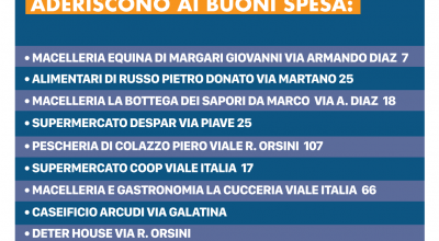 EMERGENZA CORONAVIRUS - ATTIVITA' COMMERCIALI CHE ADERISCONO AL SISTEMA CARTA...