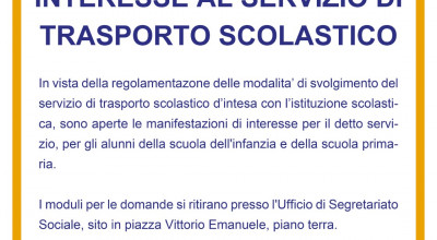 MANIFESTAZIONE DI INTERESSE SERVIZIO DI TRASPORTO SCOLASTICO