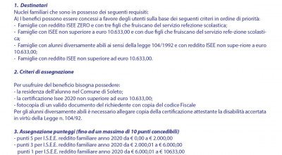 AVVISO PUBBLICO PER ESONERO PAGAMENTO TICKET MENSA SCUOLA DELL’INFANZIA...