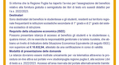 RIAPERTURA TERMINI LIBRI DI TESTO A.S. 2022/2023