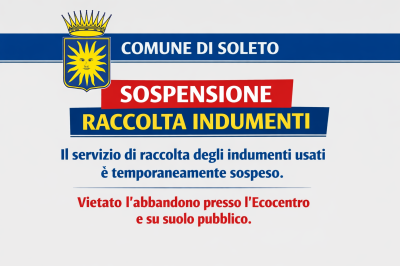 Avviso alla cittadinanza – Sospensione del servizio di raccolta indumenti